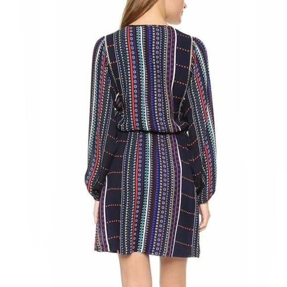 Parker Hammock Long Sleeve Silk Dress in Hedra Print Size Small - Picture 6 of 15